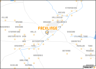 map of Fäcklinge