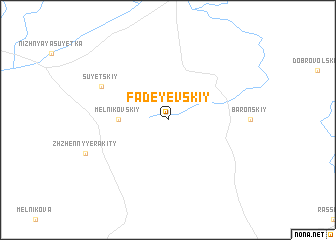 map of Fadeyevskiy