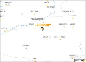 map of Fadinskiy