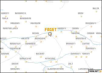 map of Făget