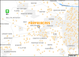 map of Fairfax Acres