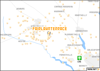 map of Fairlawn Terrace