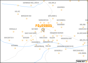 map of Fajrābād