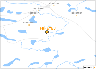 map of Fakeyev