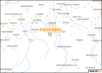 map of Fakhrābād