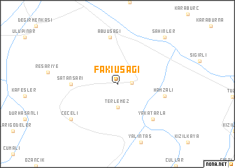 map of Fakıuşağı
