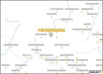 map of Fakourounou