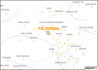 map of Falakābād