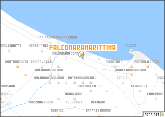 map of Falconara Marittima