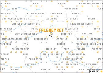 map of Falgueyret