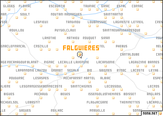 map of Falguières