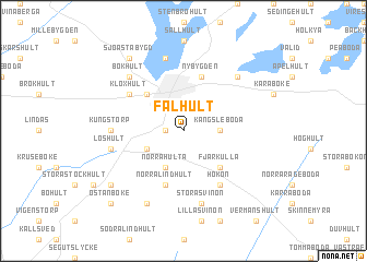 map of Fälhult