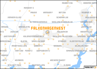 map of Falkenhagen West