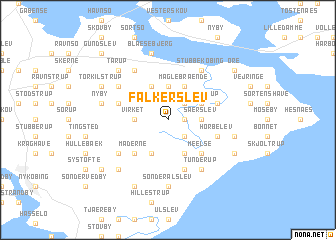 map of Falkerslev