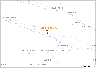 map of Fällfors