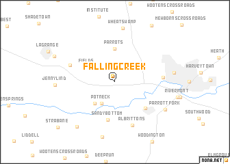 map of Falling Creek