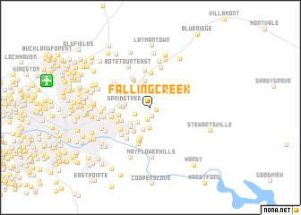 map of Falling Creek