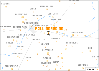 map of Falling Spring