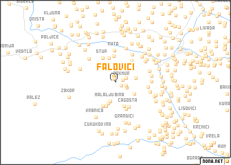 map of Falovići