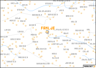 map of Famlje