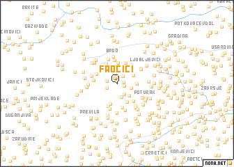 map of Faočići