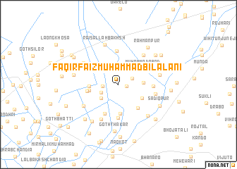 map of Faqīr Faiz Muhammad Bilālāni
