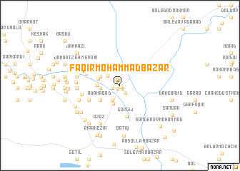 map of Faqīr Moḩammad Bāzār