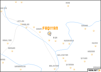 map of Fāqiyān