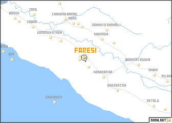 map of Fāresī