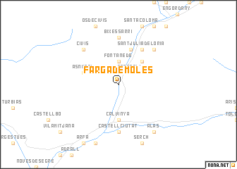 map of Farga de Moles