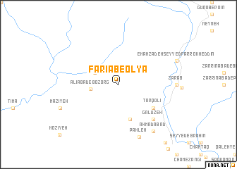 map of Farīāb-e ‘Olyā