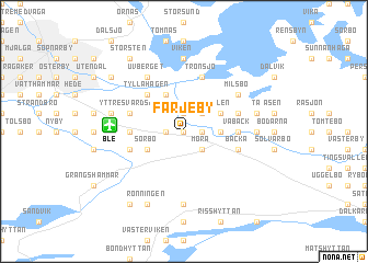 map of Färjeby