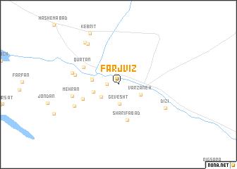 map of Farj Vīz