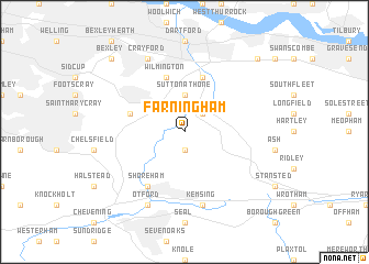 map of Farningham