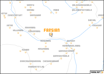 map of Fārsīān