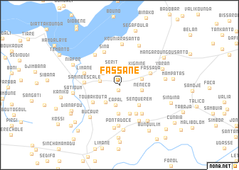 map of Fassane