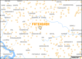 map of Fateh Dhok