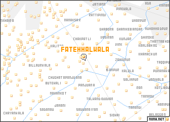 map of Fatehhalwāla