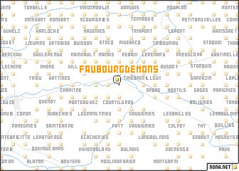map of Faubourg de Mons