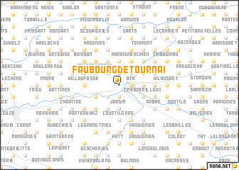 map of Faubourg de Tournai