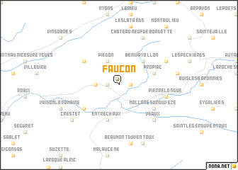 map of Faucon