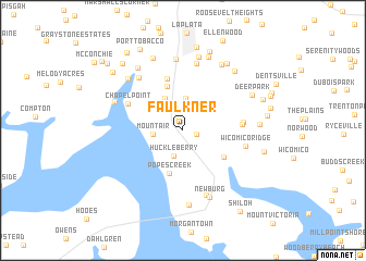 map of Faulkner