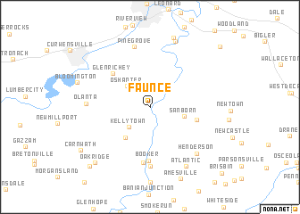 map of Faunce