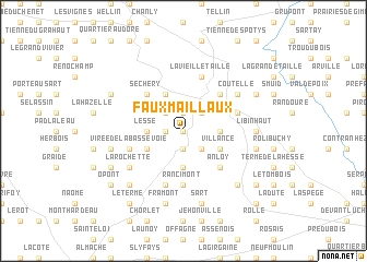 map of Fauxmaillaux