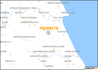 map of Favareta
