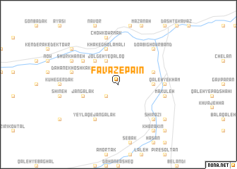 map of Favāz-e Pā\