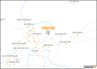 map of Fāvīān