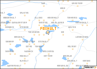 map of Fäxhult