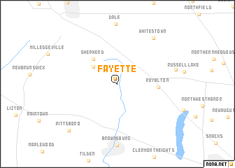 map of Fayette