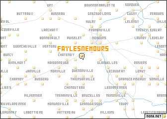 map of Fay-lès-Nemours